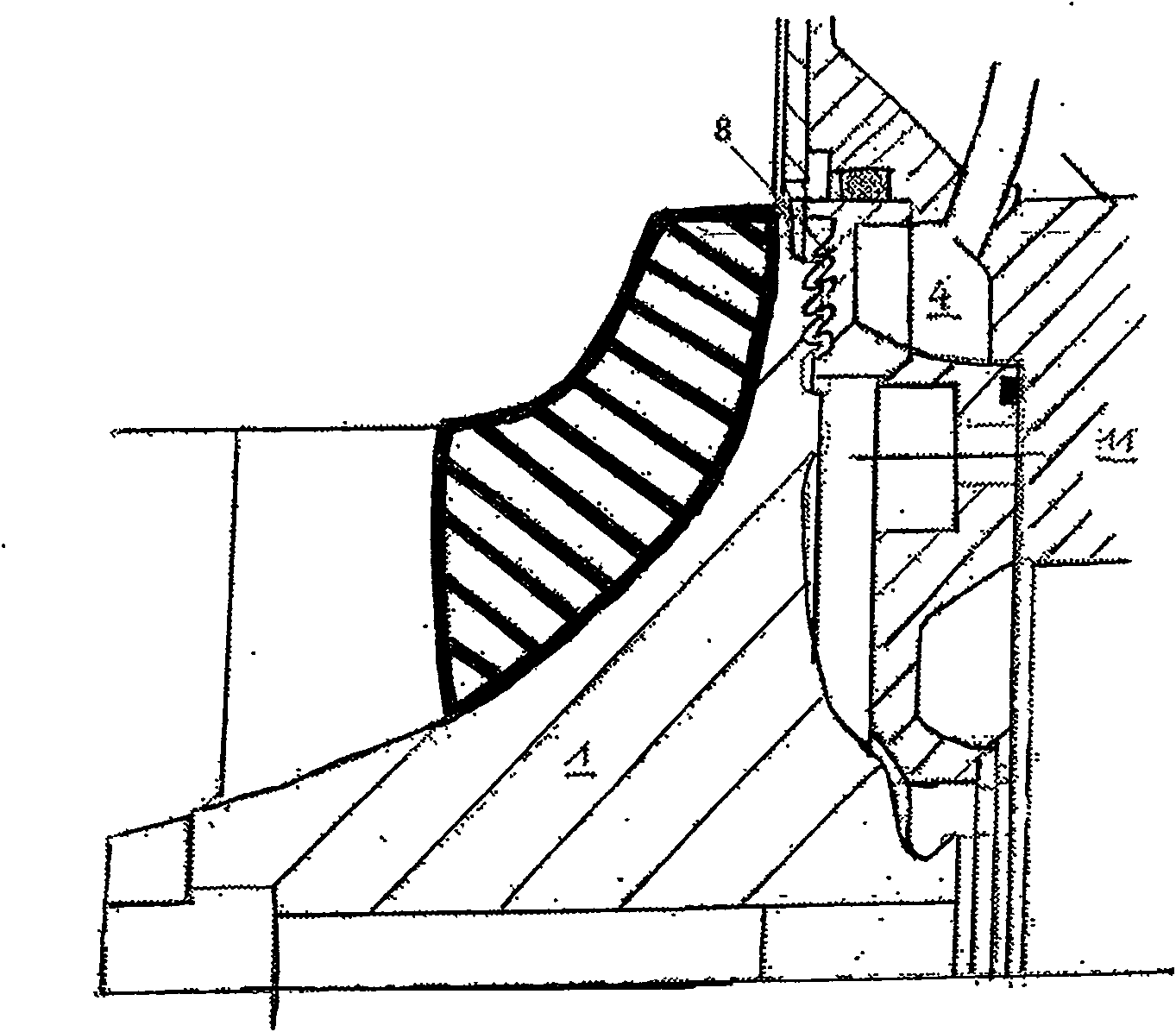 Compressor for a turbocharger and method for cooling thereof