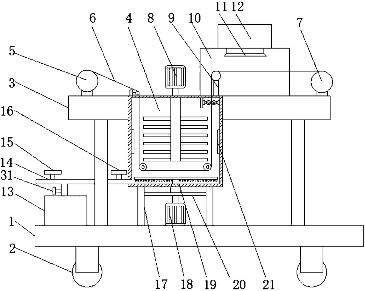 Garment processing cloth dyeing machine convenient to clean