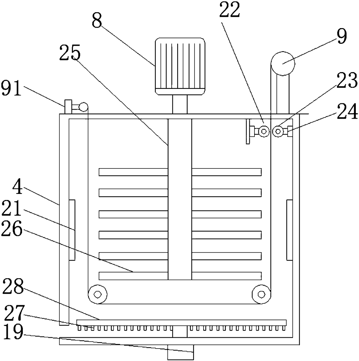 Garment processing cloth dyeing machine convenient to clean