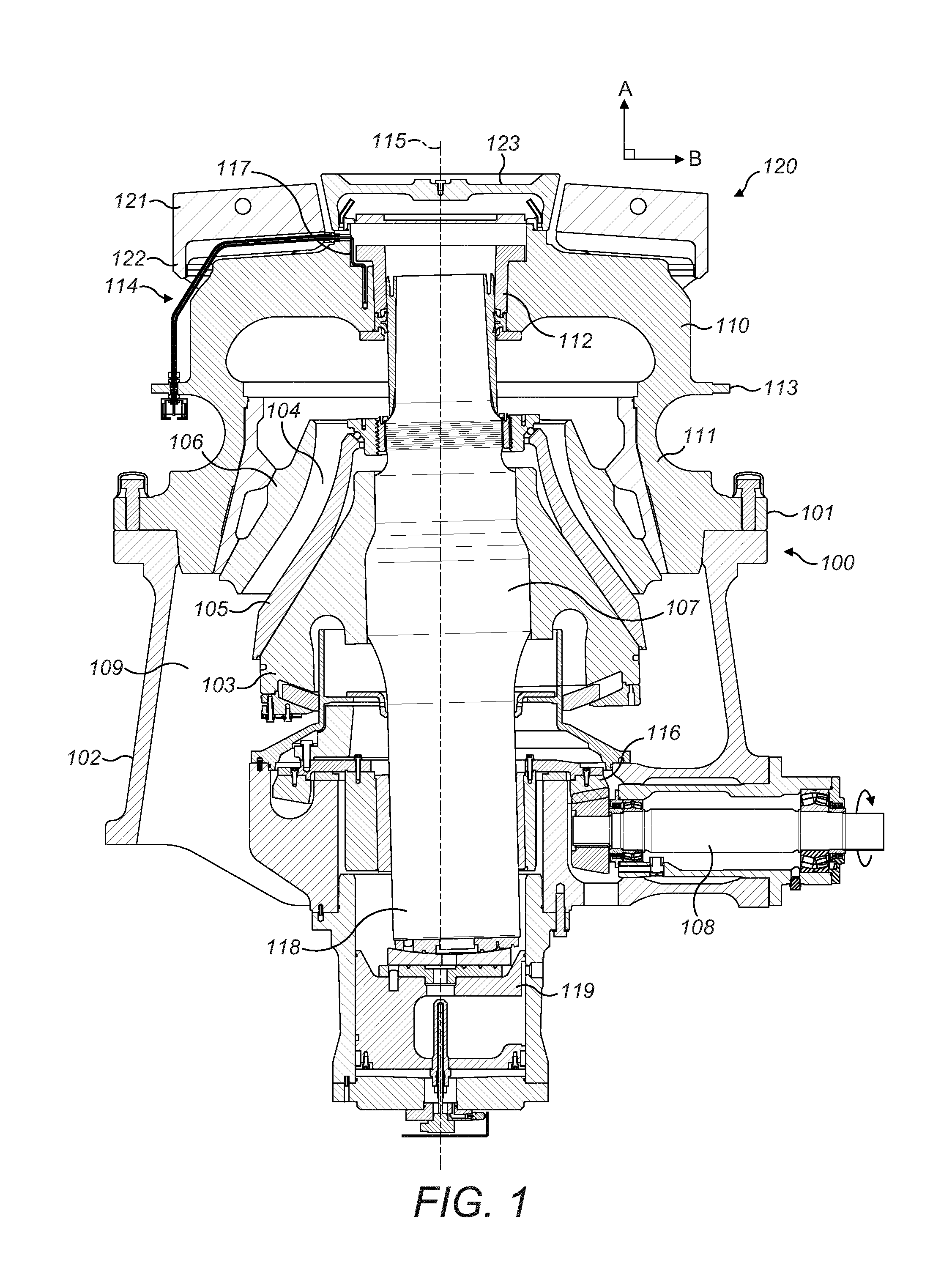 Gyratory crusher spider arm shield