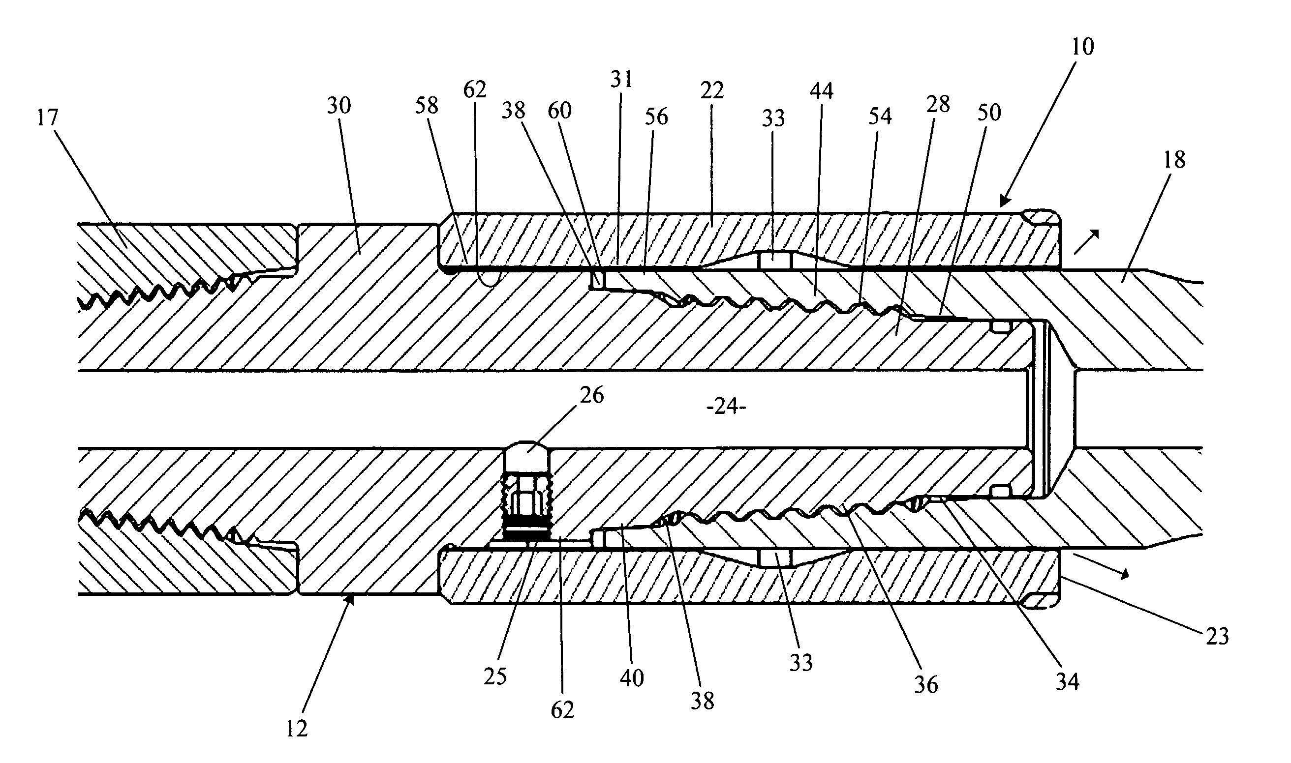 Joint for use in back reaming