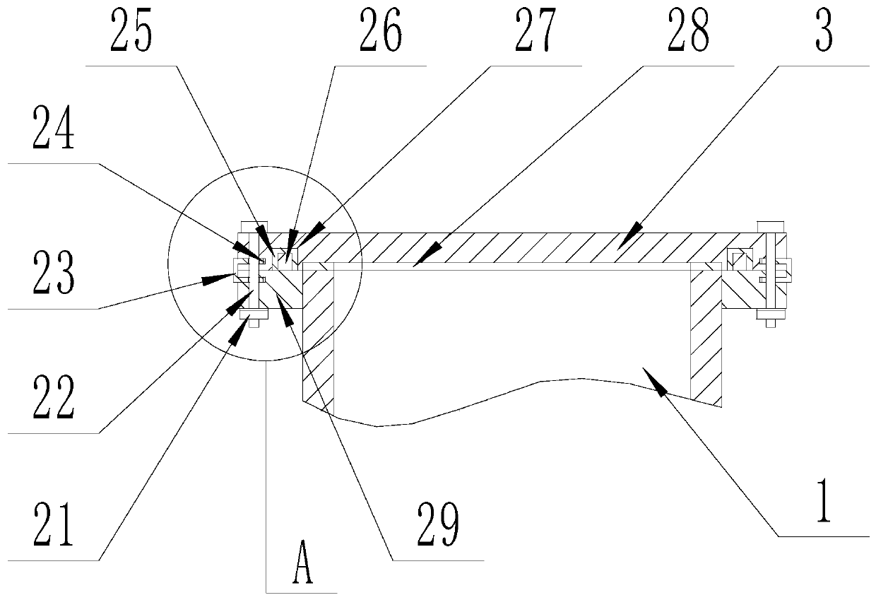 Oil tank sealing device for large transformer