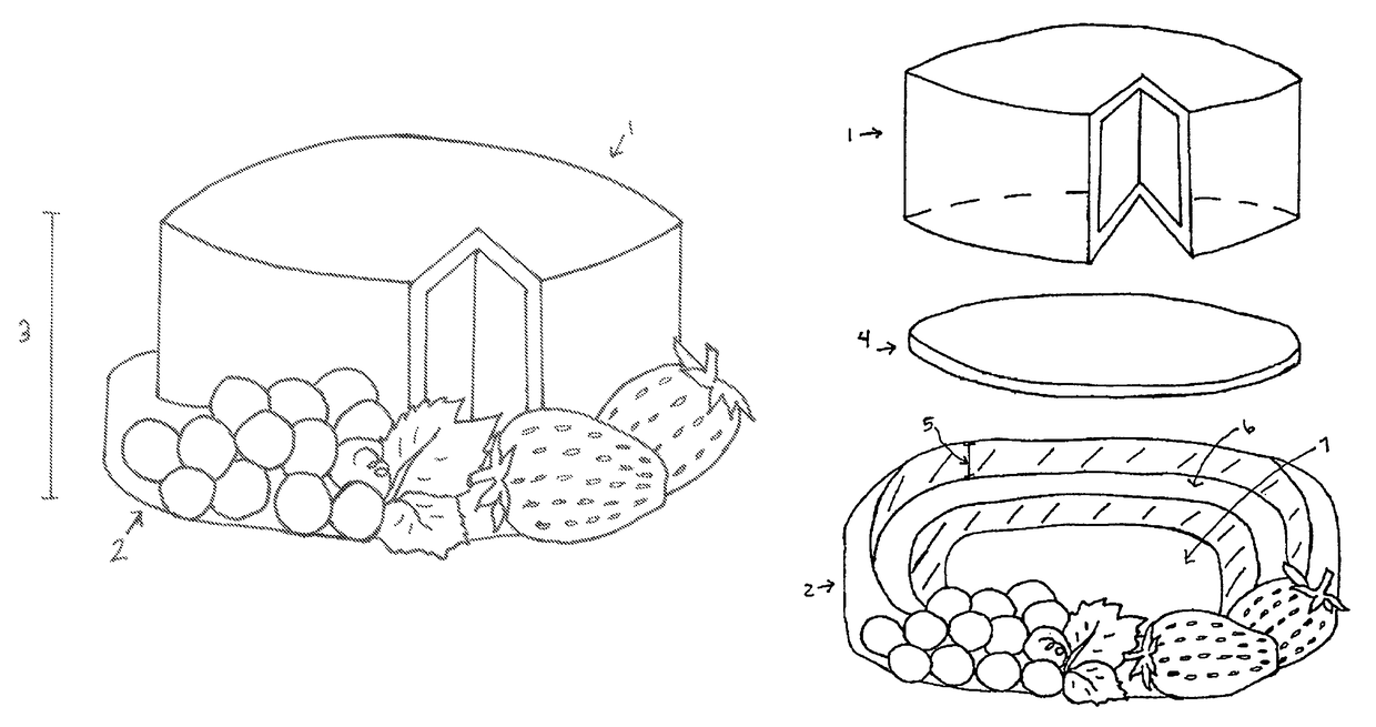 Representative, contaminant and temperature protective food cover set