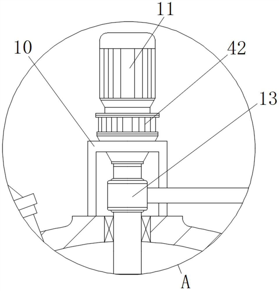 Waste gas conveying and treating device for environmental protection equipment