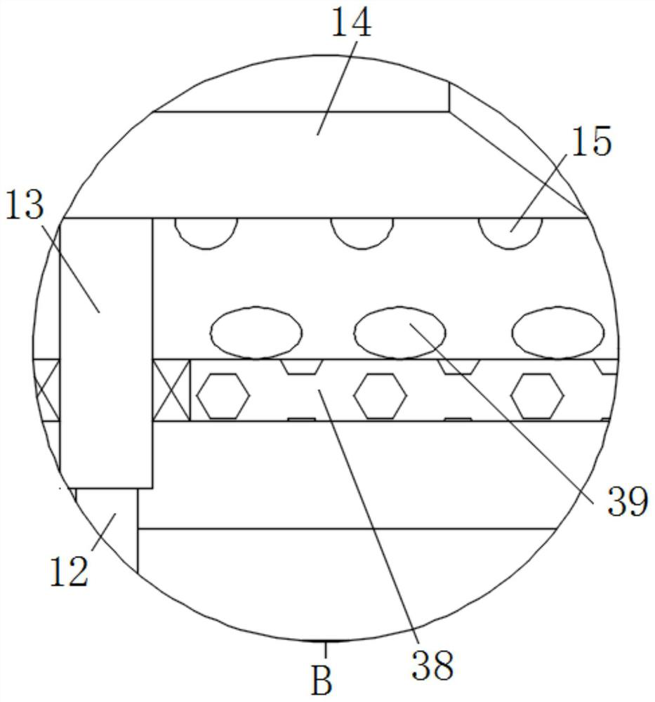 Waste gas conveying and treating device for environmental protection equipment