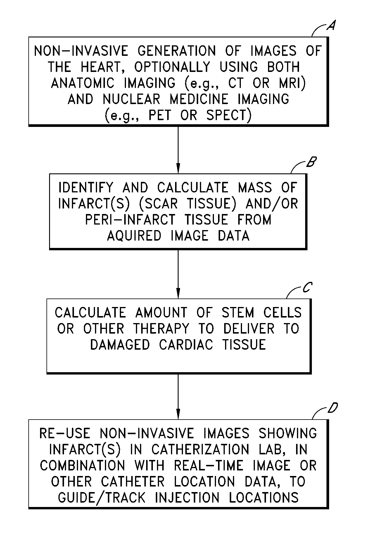 Medical imaging processes for facilitating catheter-based delivery of therapy to affected organ tissue