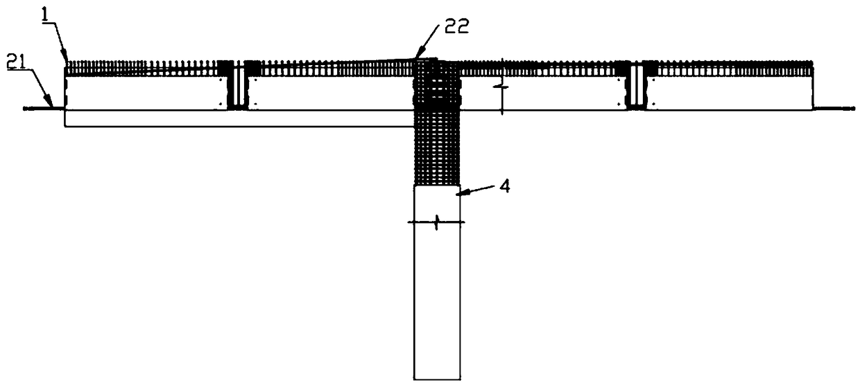 Method for arranging upper steel bars of laminated beam in penetrating mode