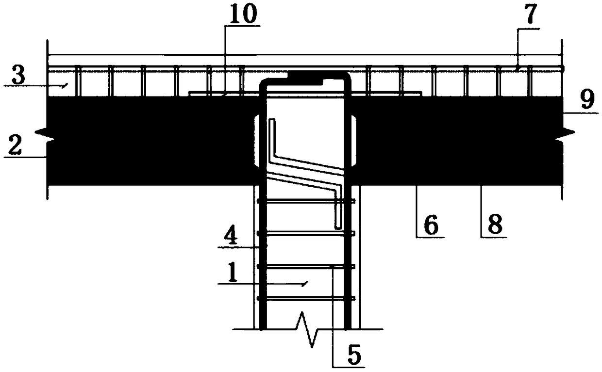 Method for arranging upper steel bars of laminated beam in penetrating mode