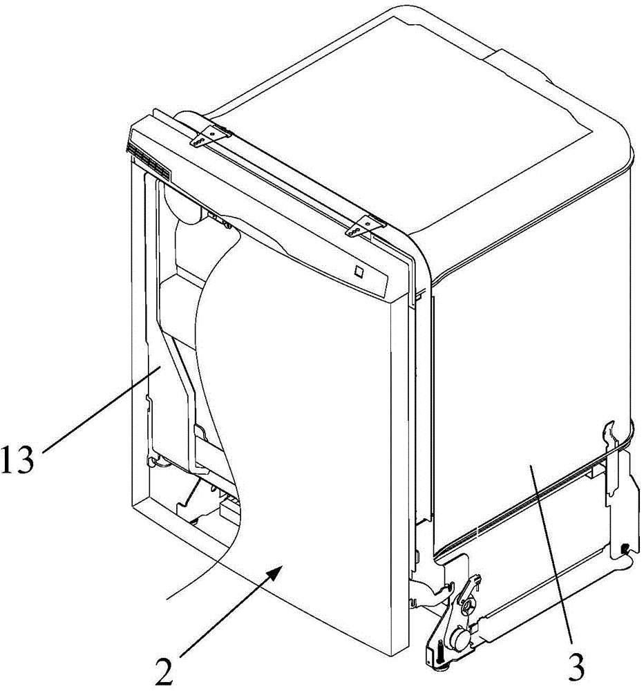 Dishwasher condensation drying system, condensation drying method and dishwasher