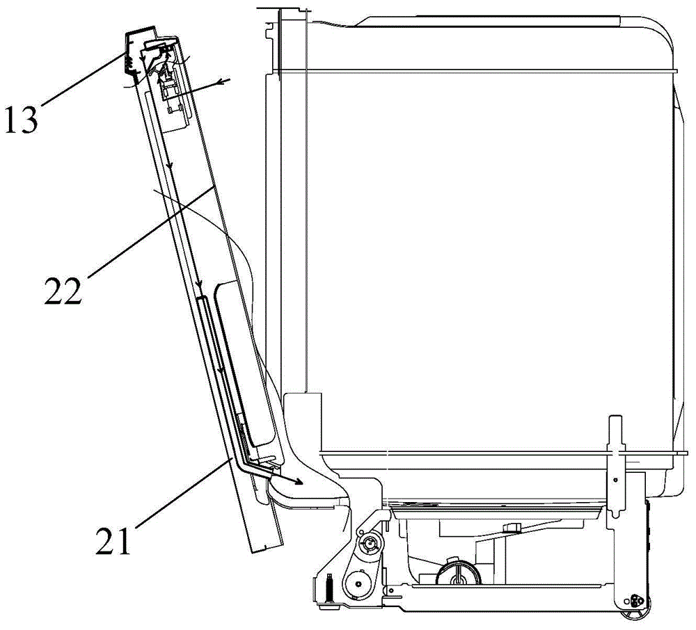 Dishwasher condensation drying system, condensation drying method and dishwasher