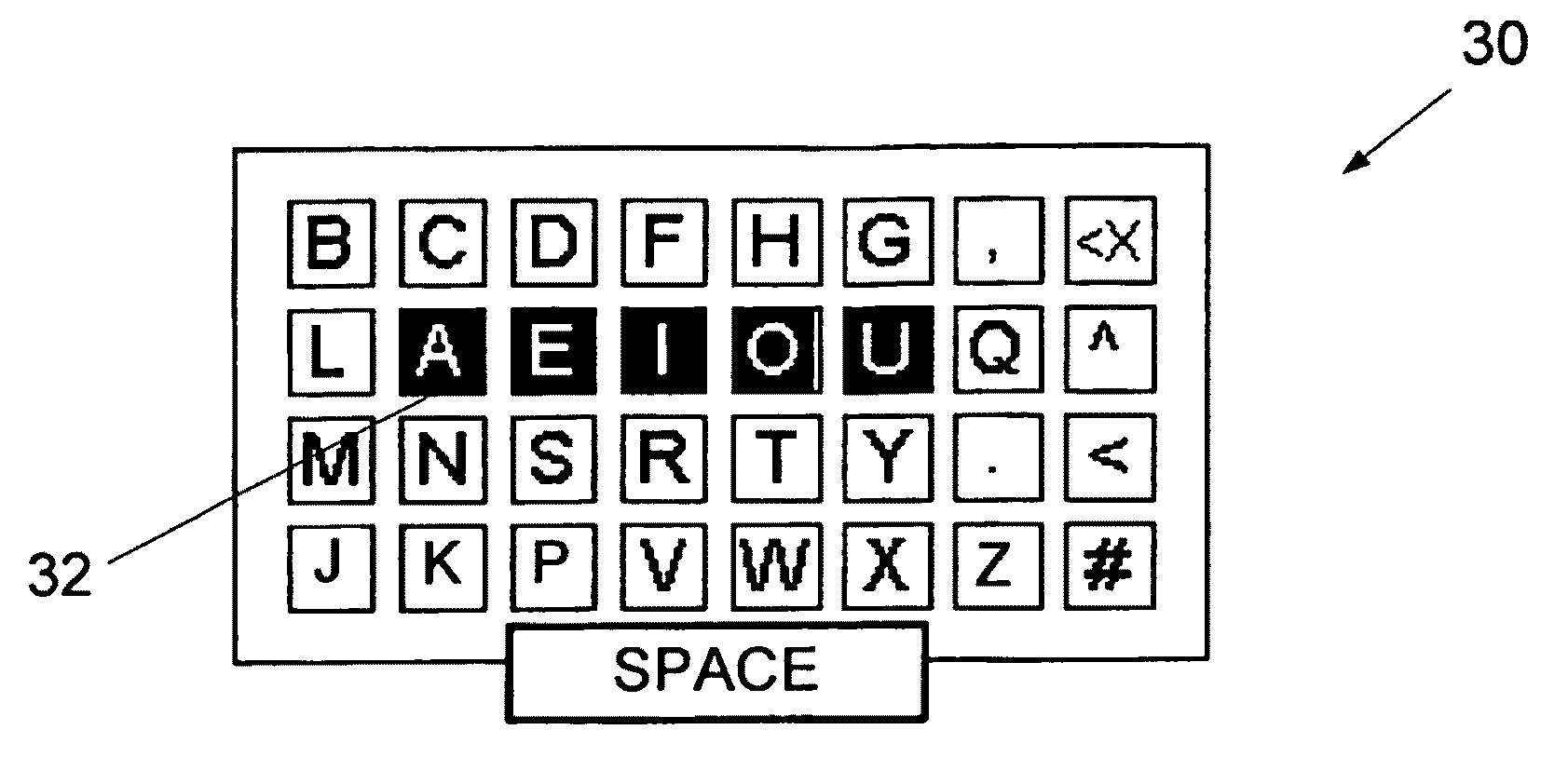 Keyboard for a handheld computer device