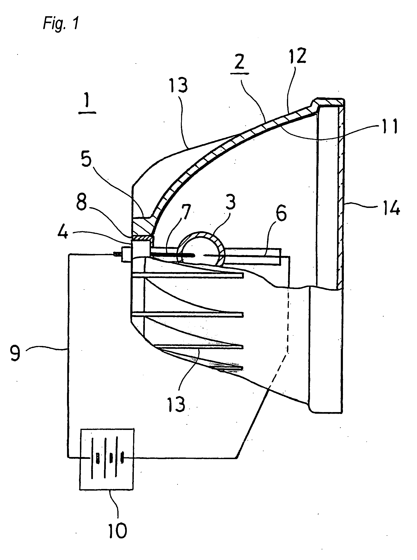 Reflector for light source of projector