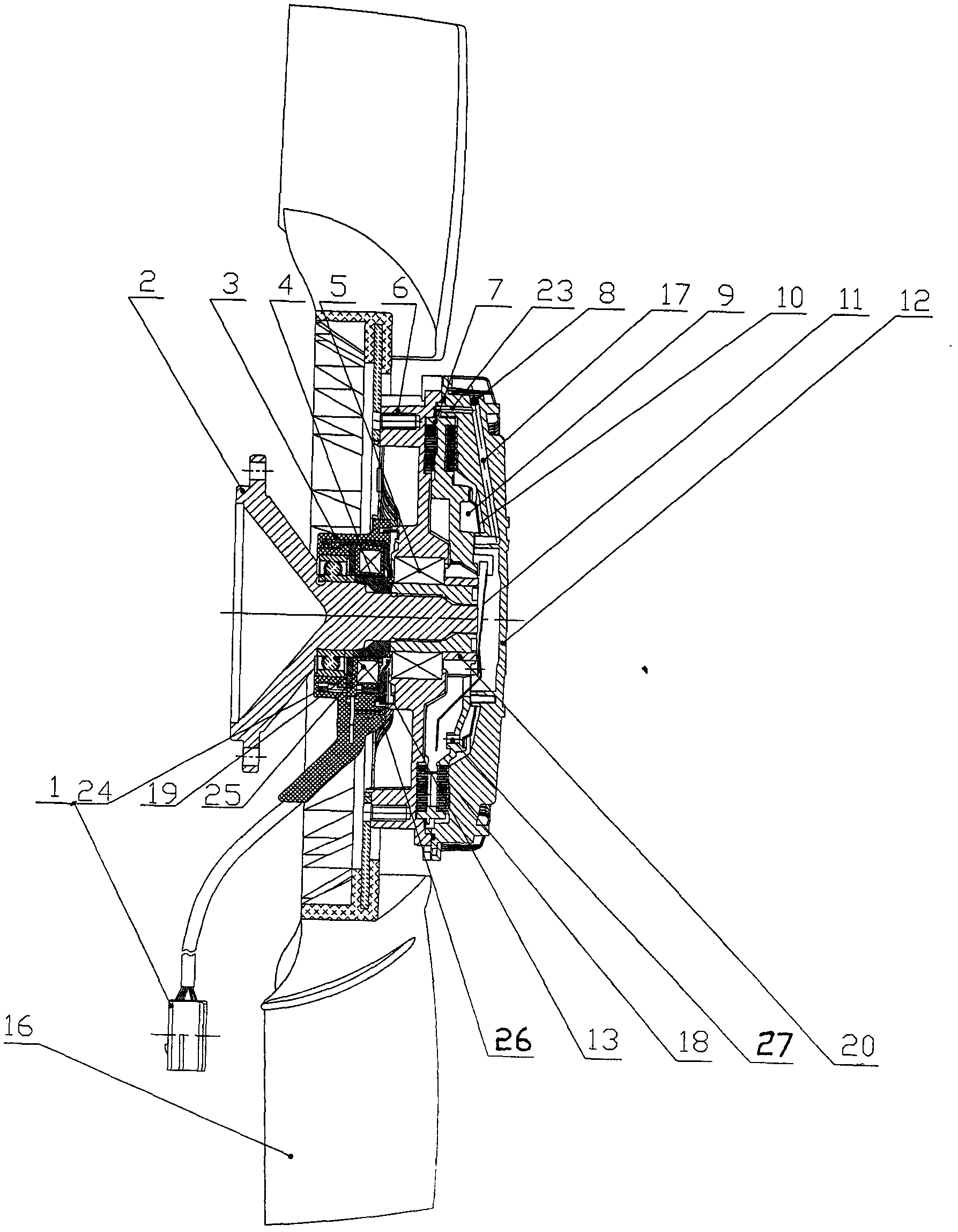 Efficient flow-guide electric-control silicone oil fan clutch assembly