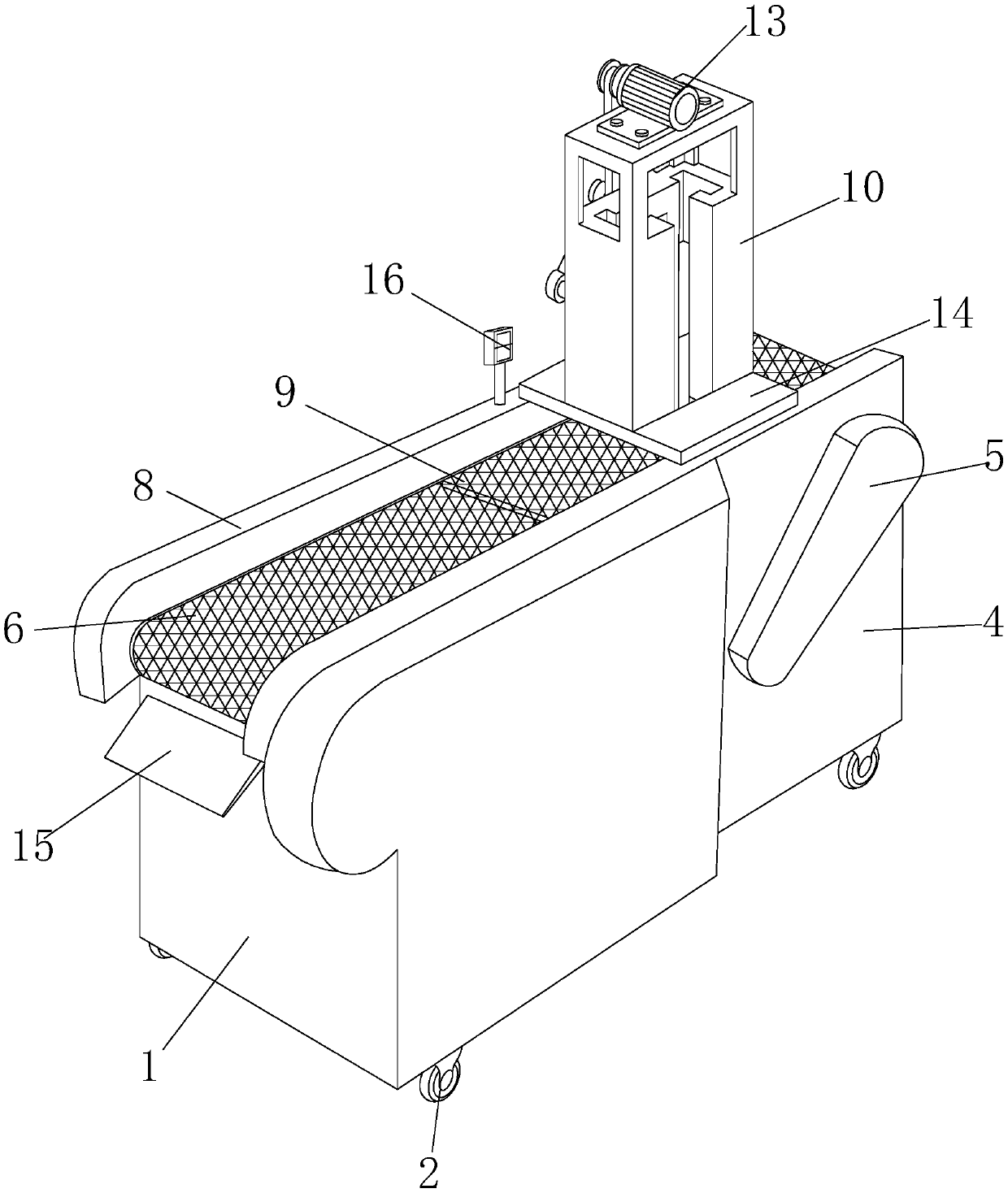 A plastic bag opening and waste recycling equipment