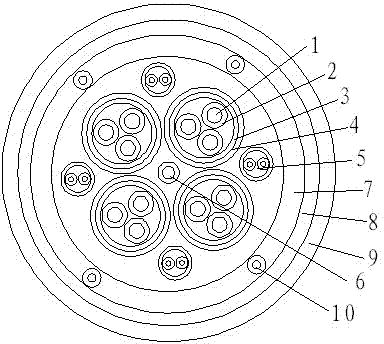 Medium-voltage flame-retardant power cable