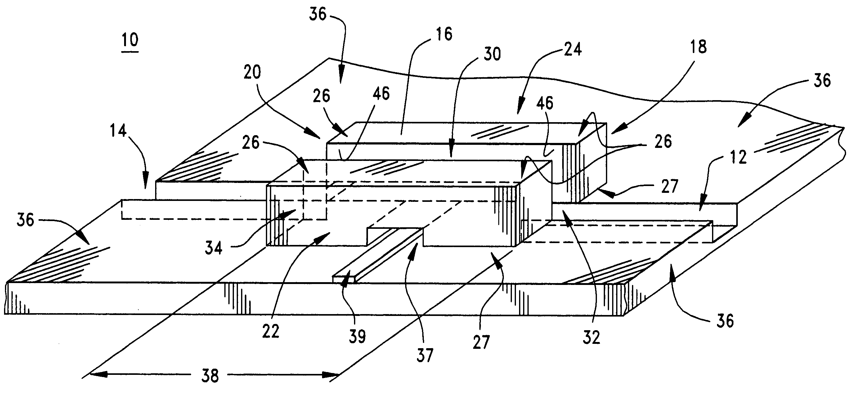 Slot transmission line patch connector