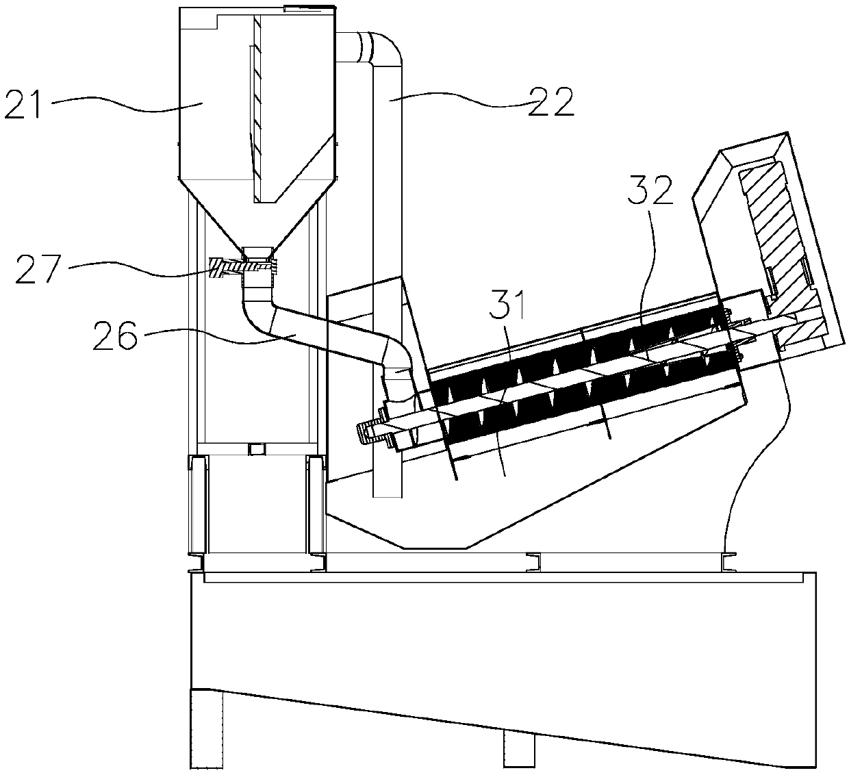 Volute type sludge dehydrator