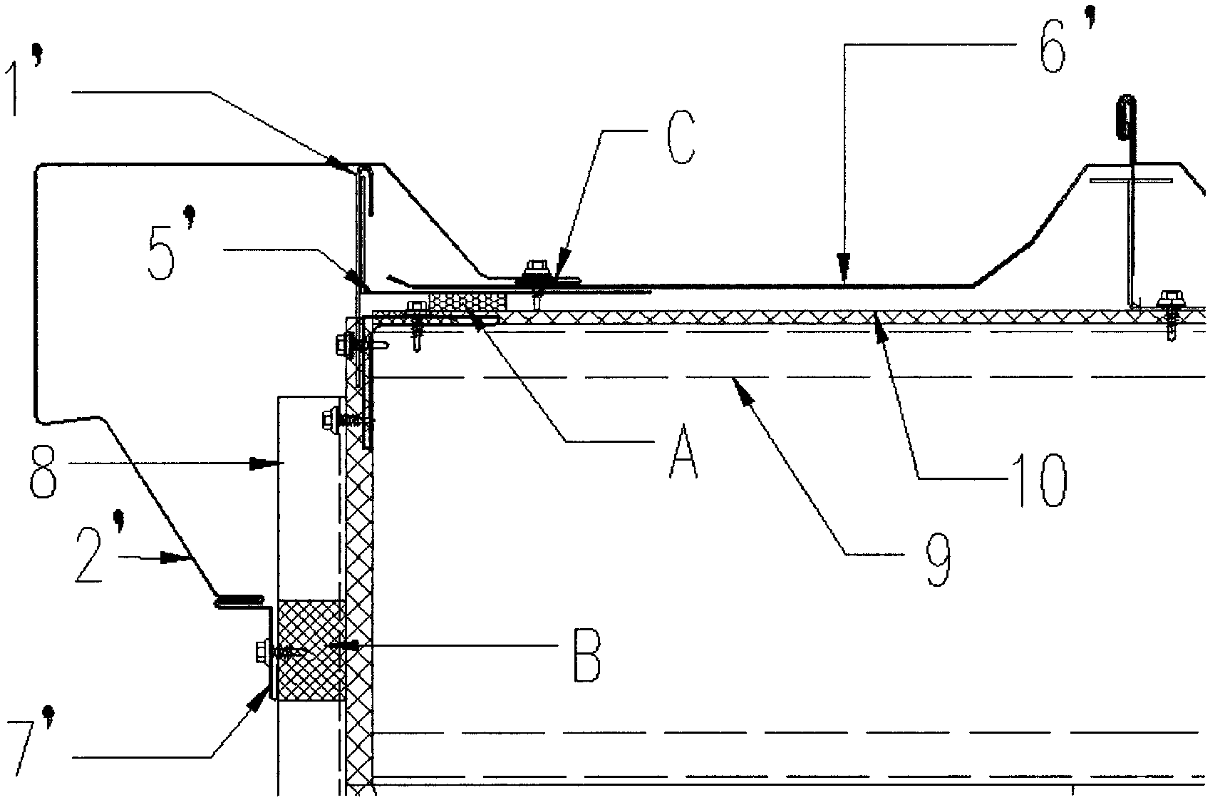 Gable side sliding roof panel rigid waterproof system