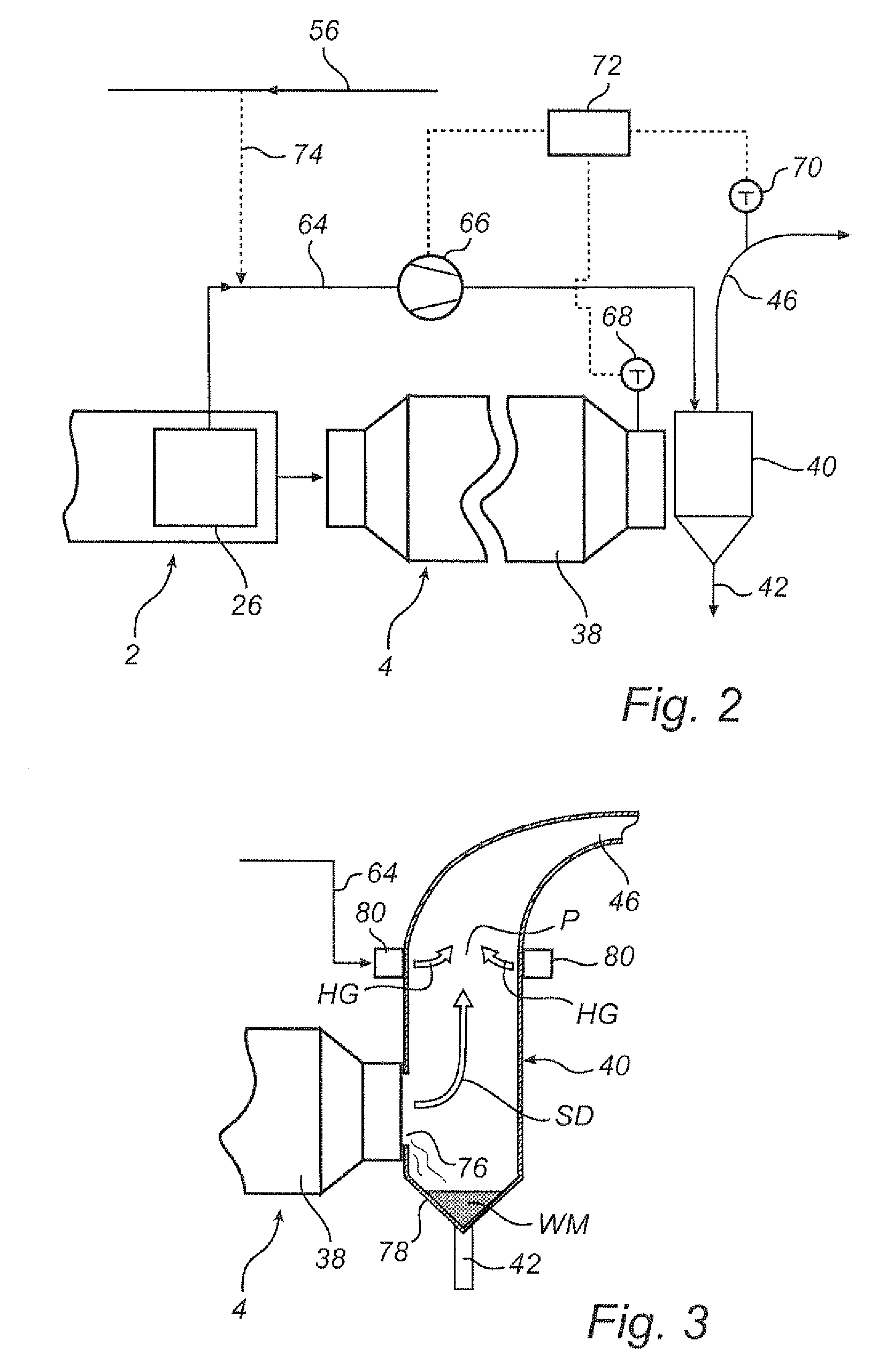 Wood material drying plant comprising a rotary dryer