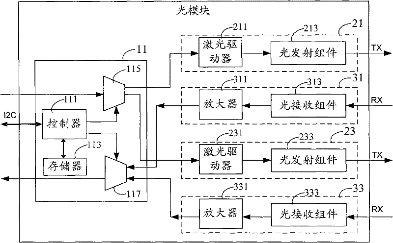 Optical module and method for protecting optical layer