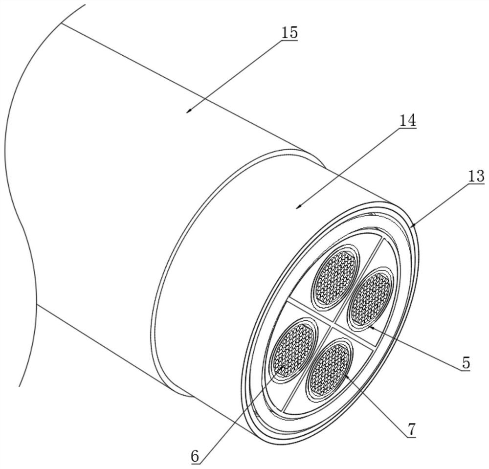 Underground fireproof cable with self-maintenance capability