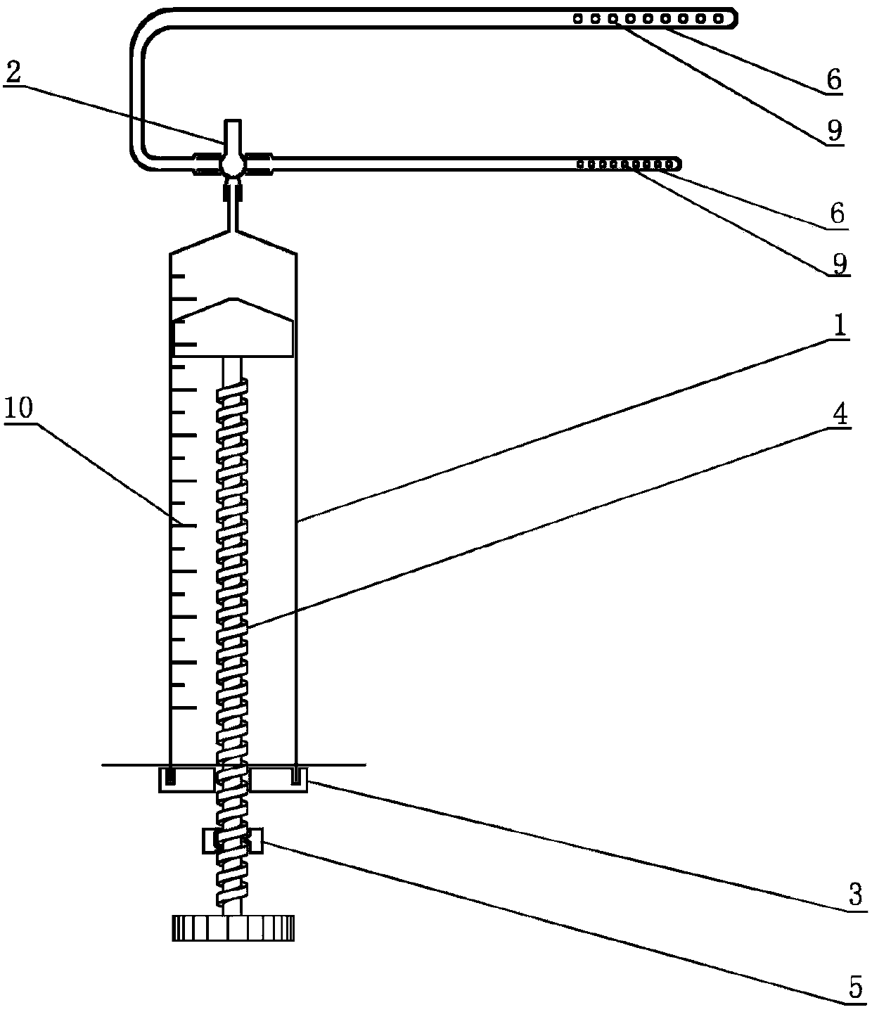 Minitype negative pressure adjustable draining device special for microscopy hand and foot surgery department