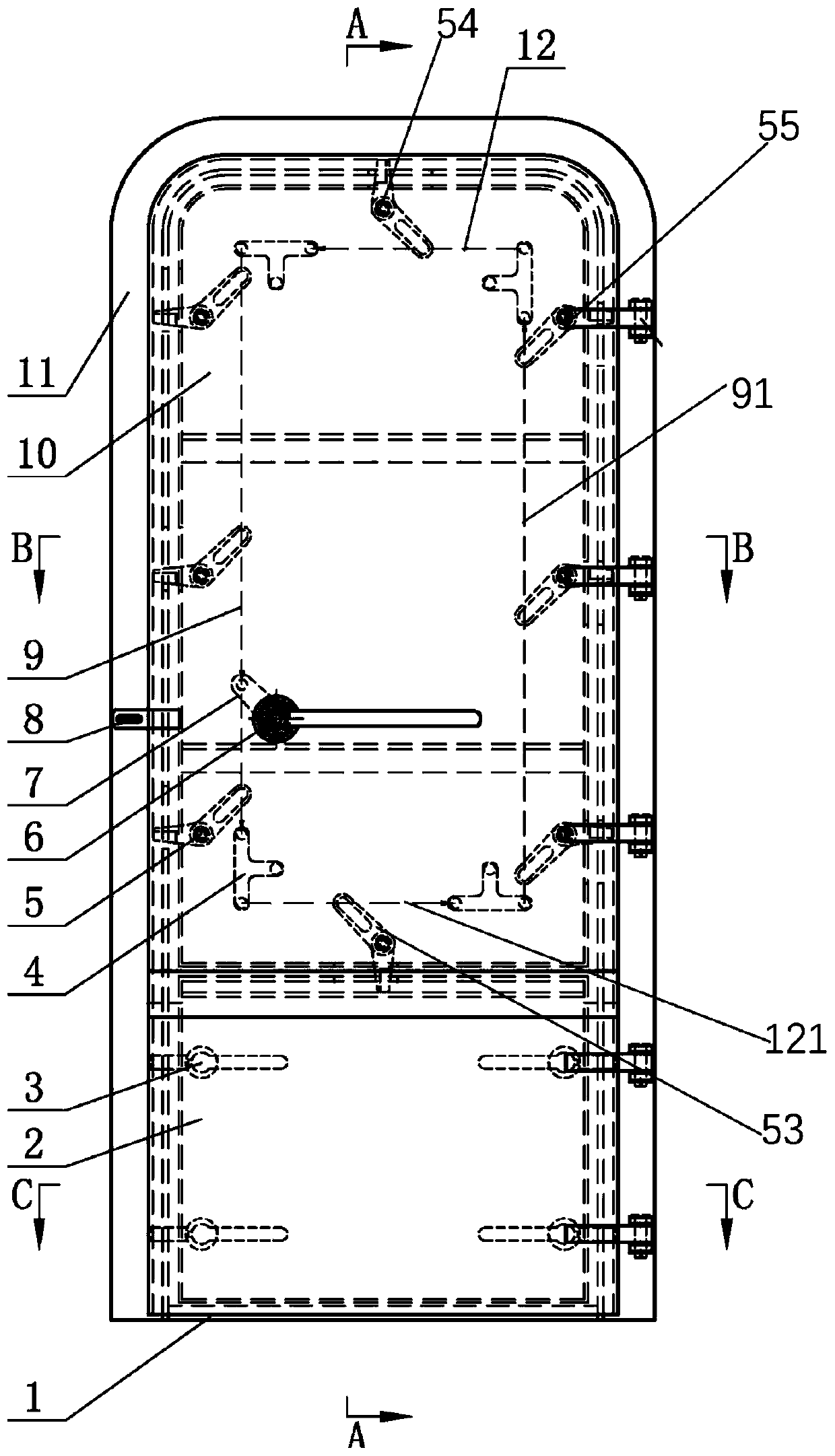 Movable doorsill type sealing door