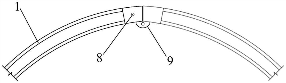 Tunnel arch dismounting and replacing auxiliary trolley and construction method thereof