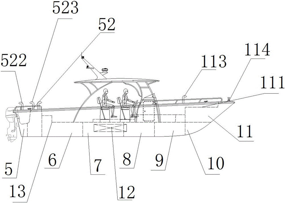 Novel anti-collision high-speed planing boat