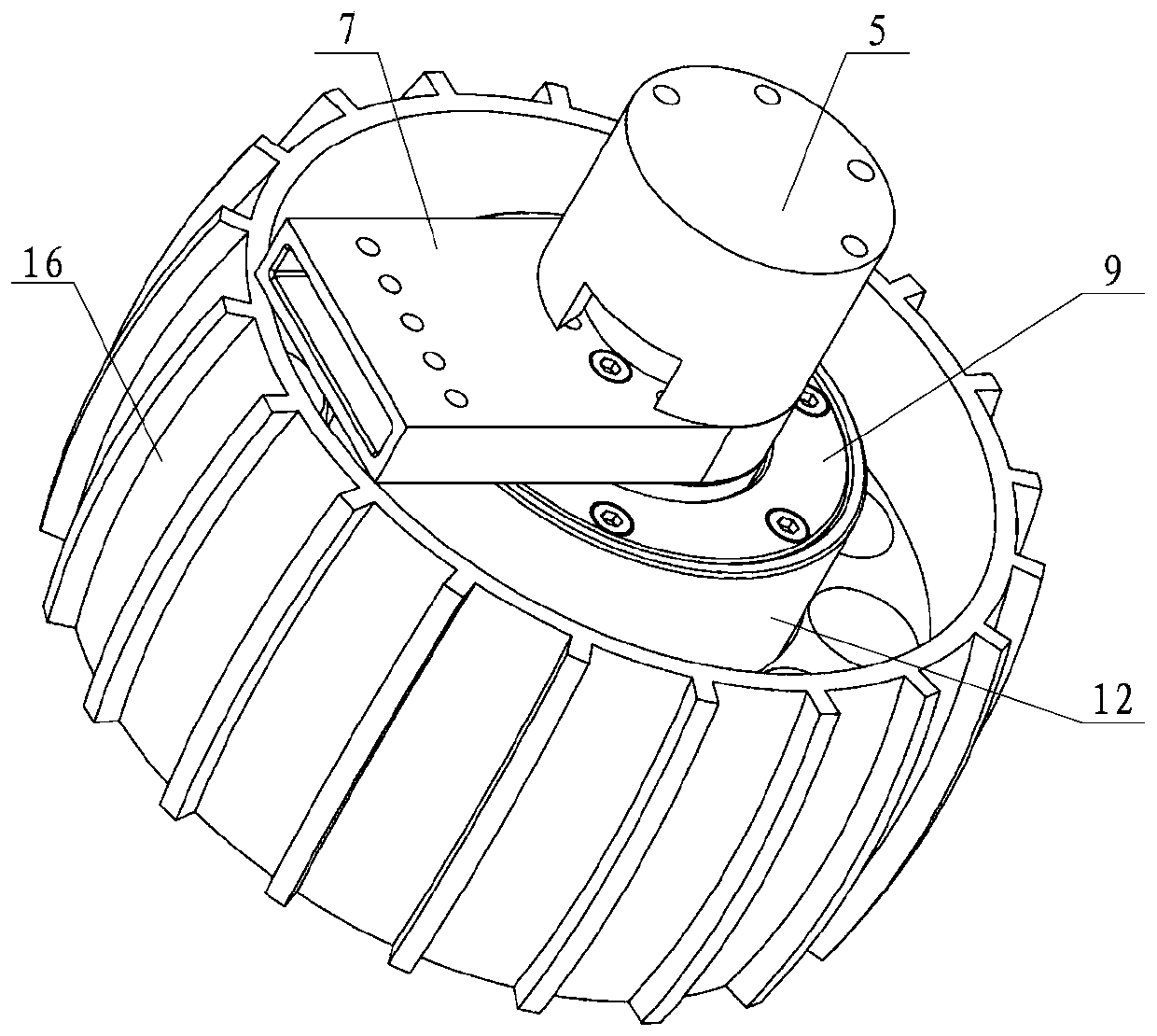 Terrain-adaptive variable-configuration movable eight-wheel detection robot