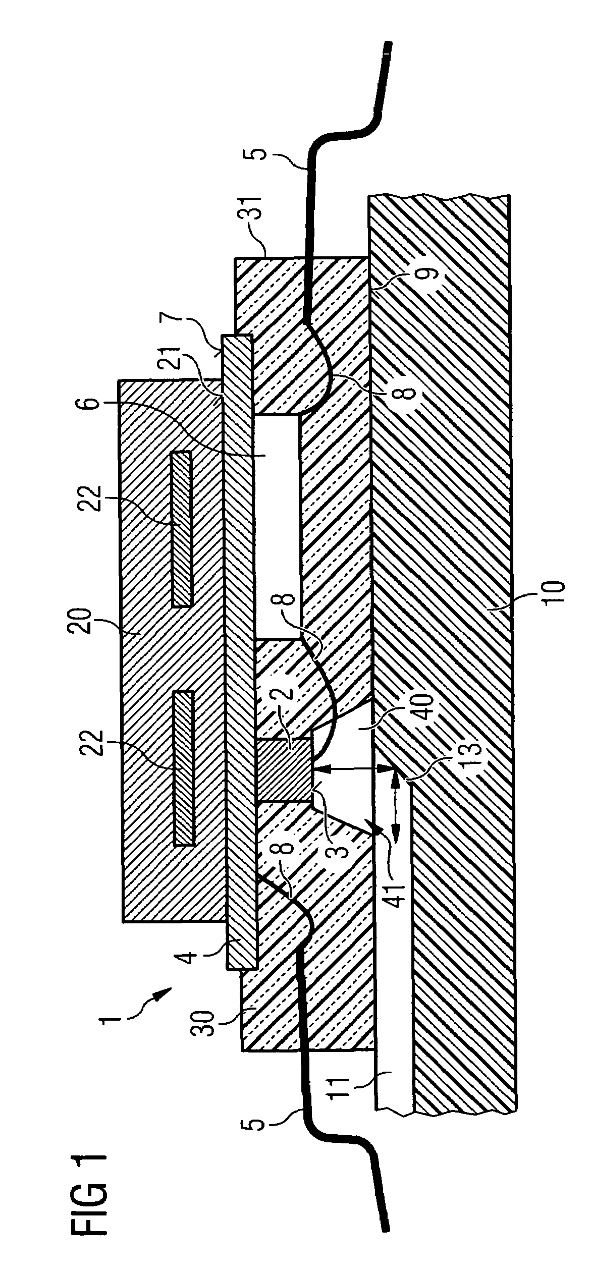 Optoelectronic arrangement having a surface-mountable semiconductor module and a cooling element