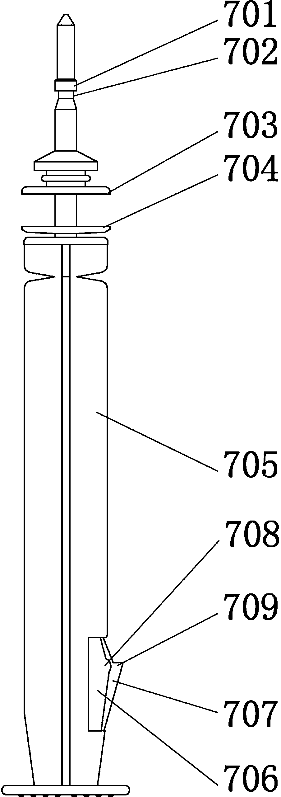 Needle seat pull-back type safe self-locking self-destruction syringe