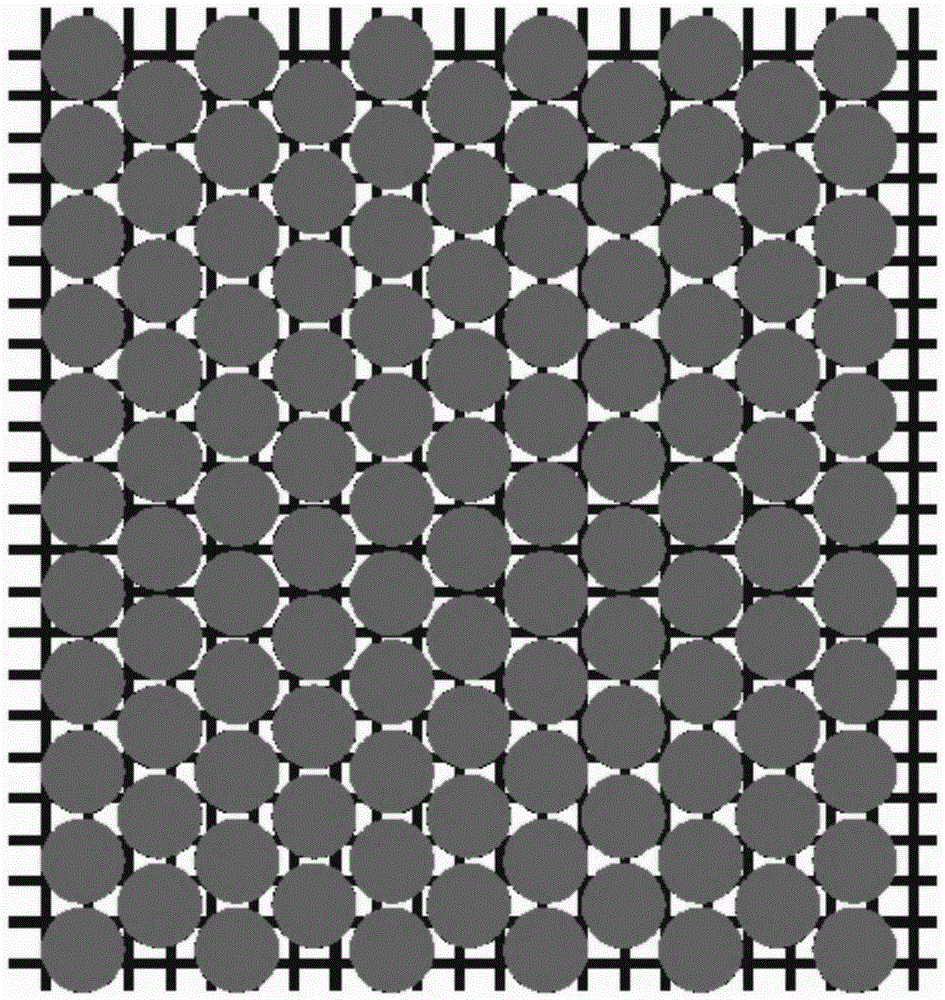 A double-sided forming grid stab-proof material and its manufacturing process