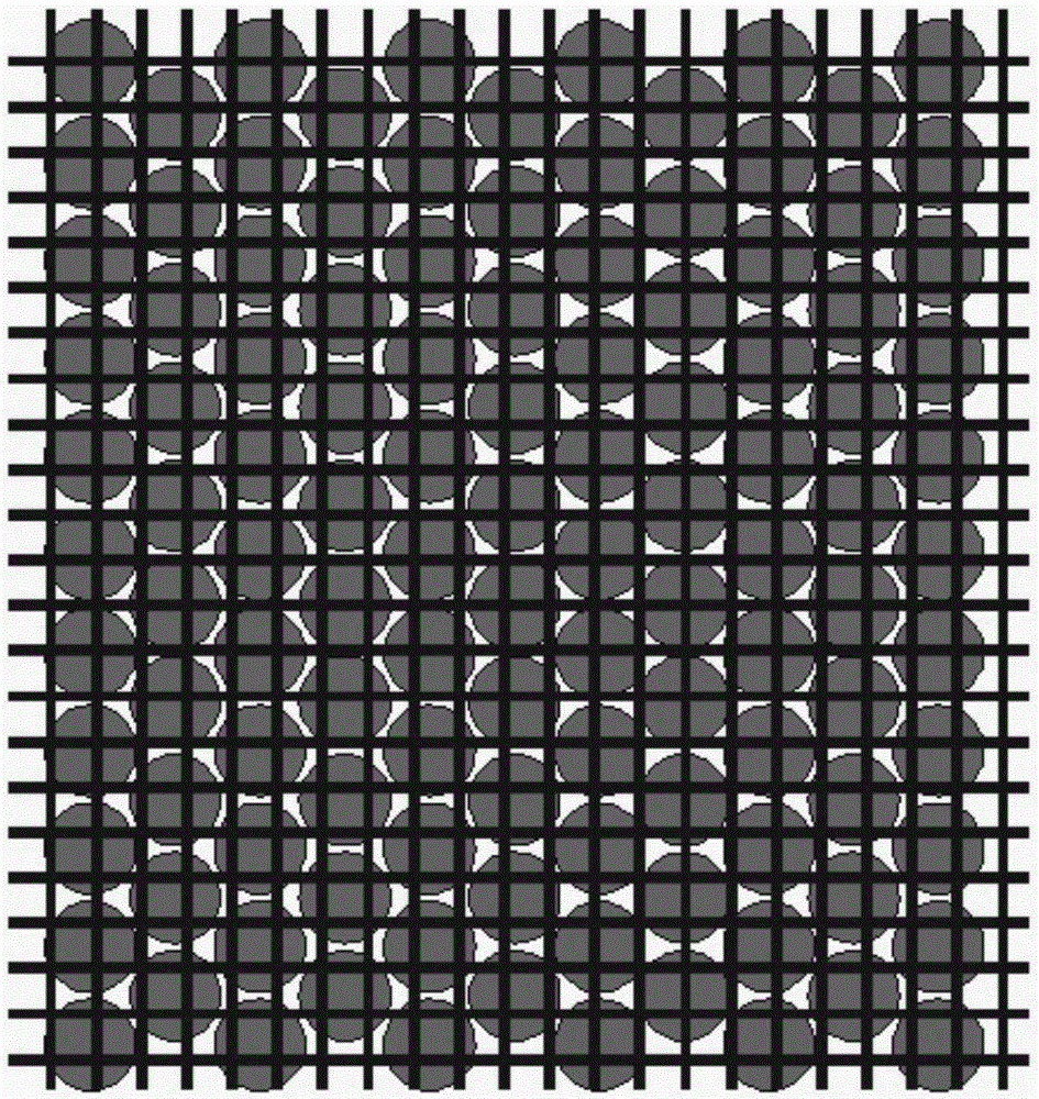 A double-sided forming grid stab-proof material and its manufacturing process