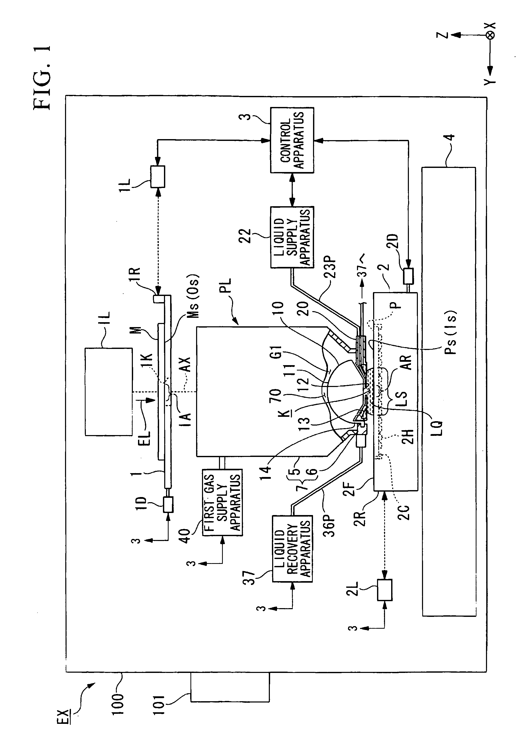 Projection optical system, exposing method, exposure apparatus, and device fabricating method