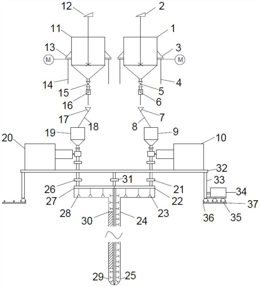 Slurry spraying device and method for manufacturing ceramic fiber filter tube