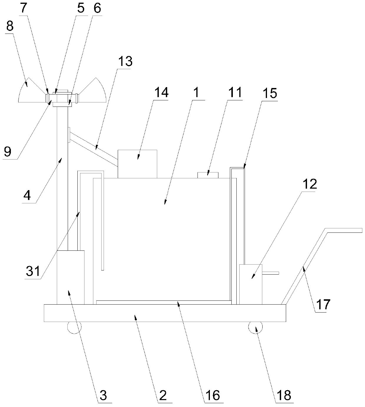 Dust settling machine for hydraulic engineering construction site