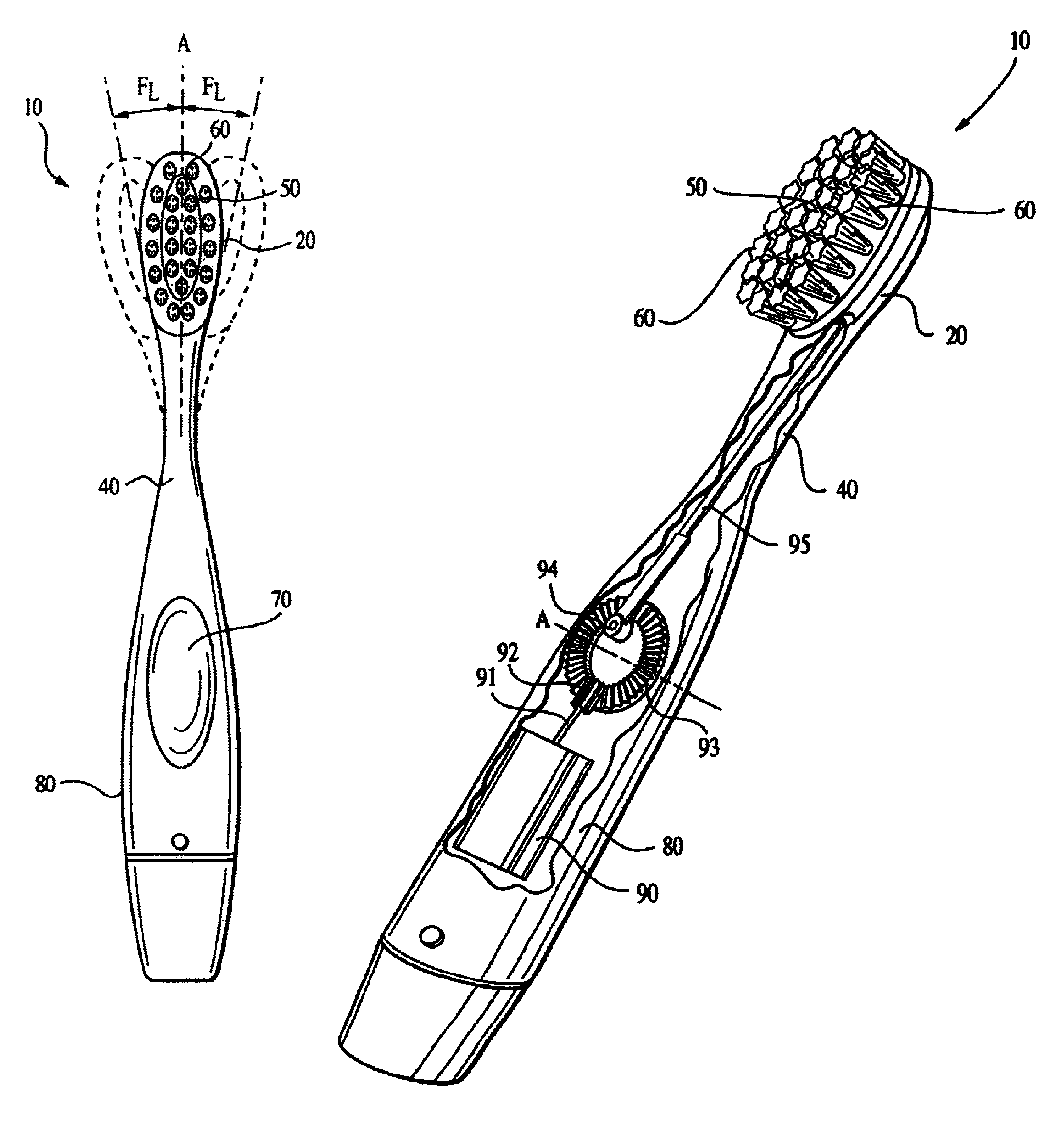 Electric toothbrushes having flexible necks