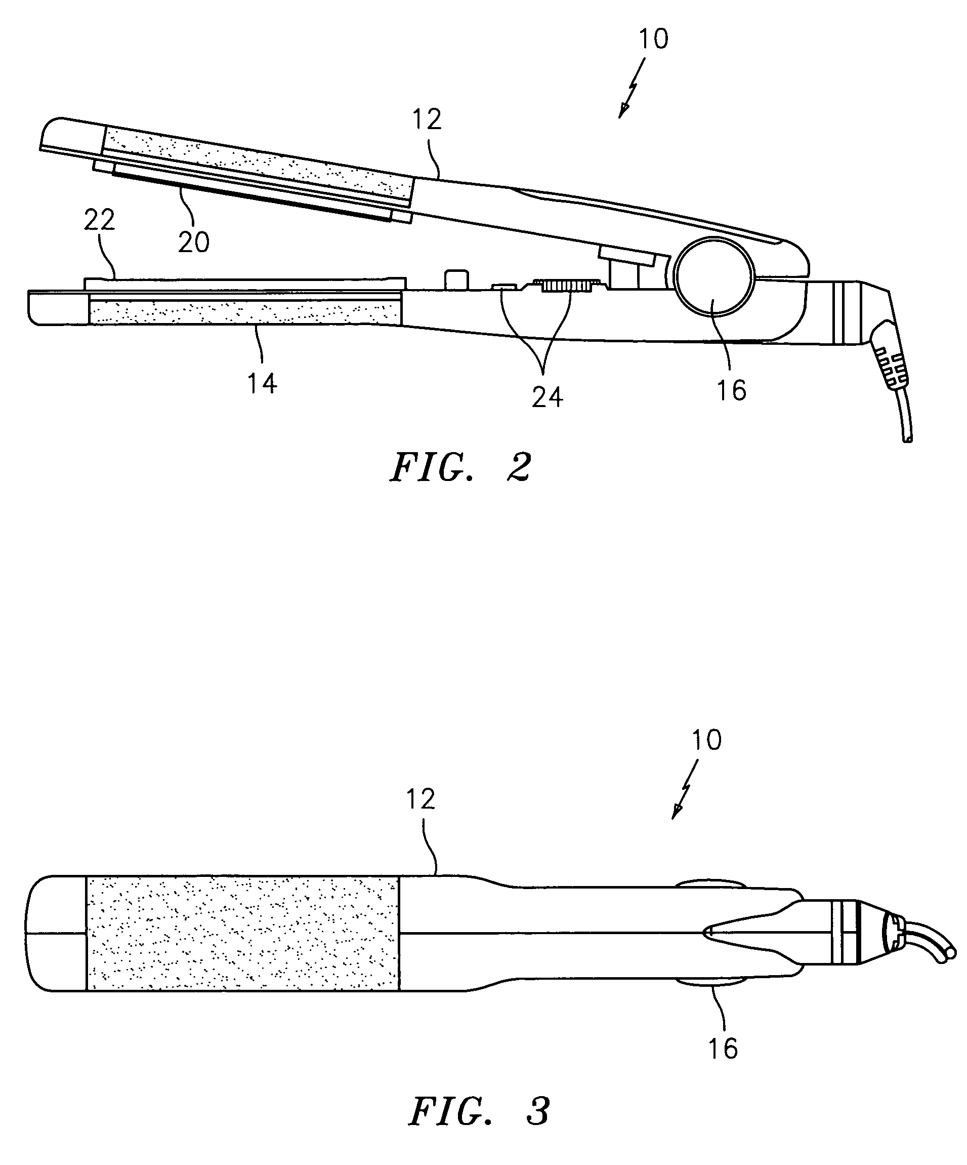 Hair straightening appliance with flocked arms