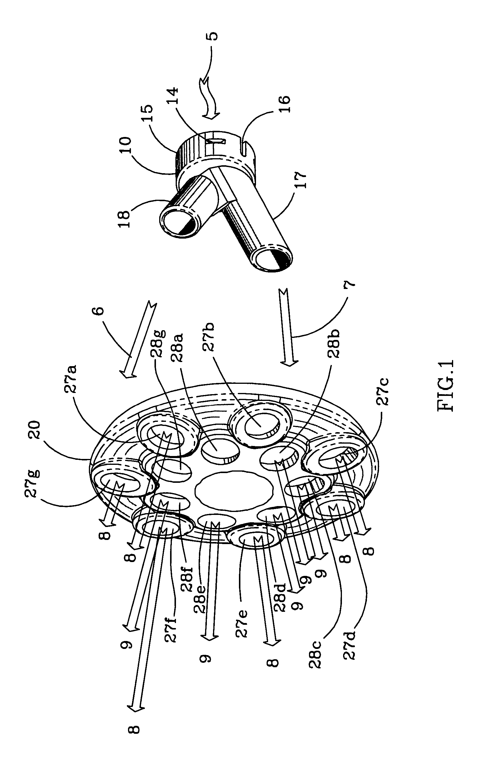 Double pulsating hydrotherapy jet