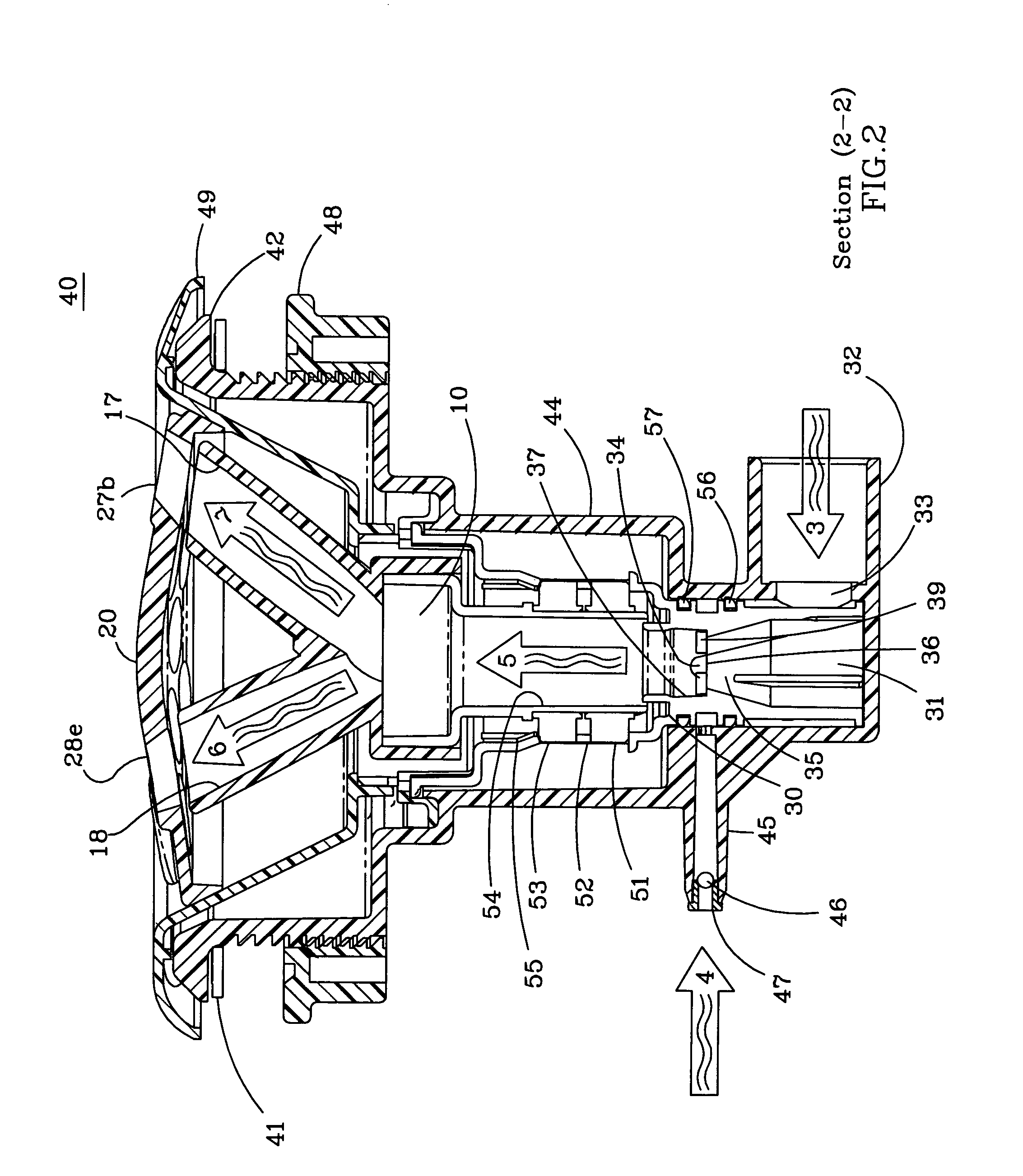 Double pulsating hydrotherapy jet