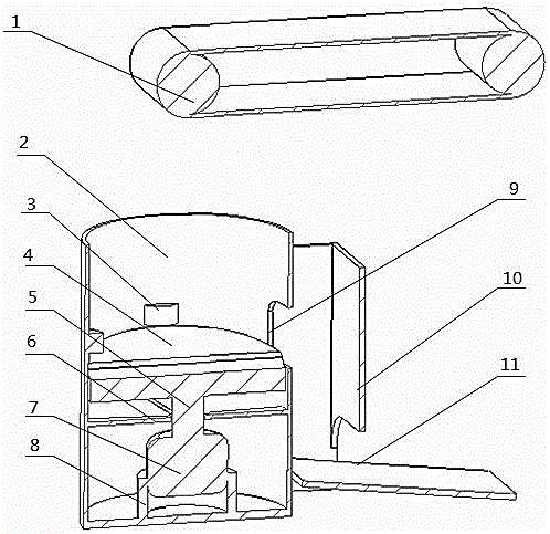 Reaction type gangue crushing and separating tester