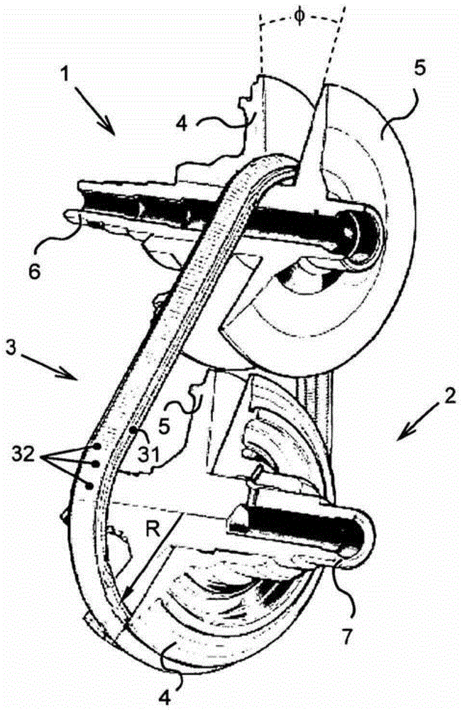 Drive belts for transmissions with convex pulley pulleys