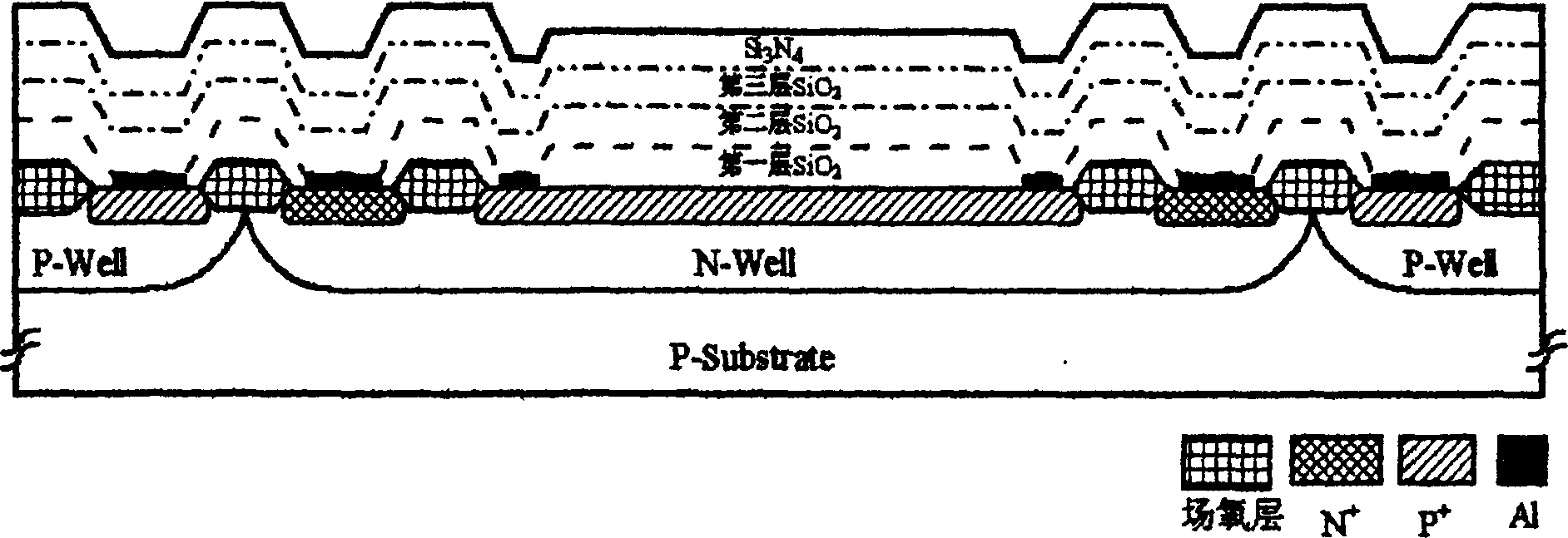 CMOS silicon double-photoelectric detector