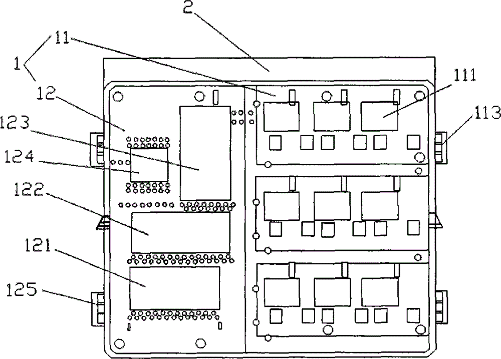 Single-phase nine-station transparent electric meter box