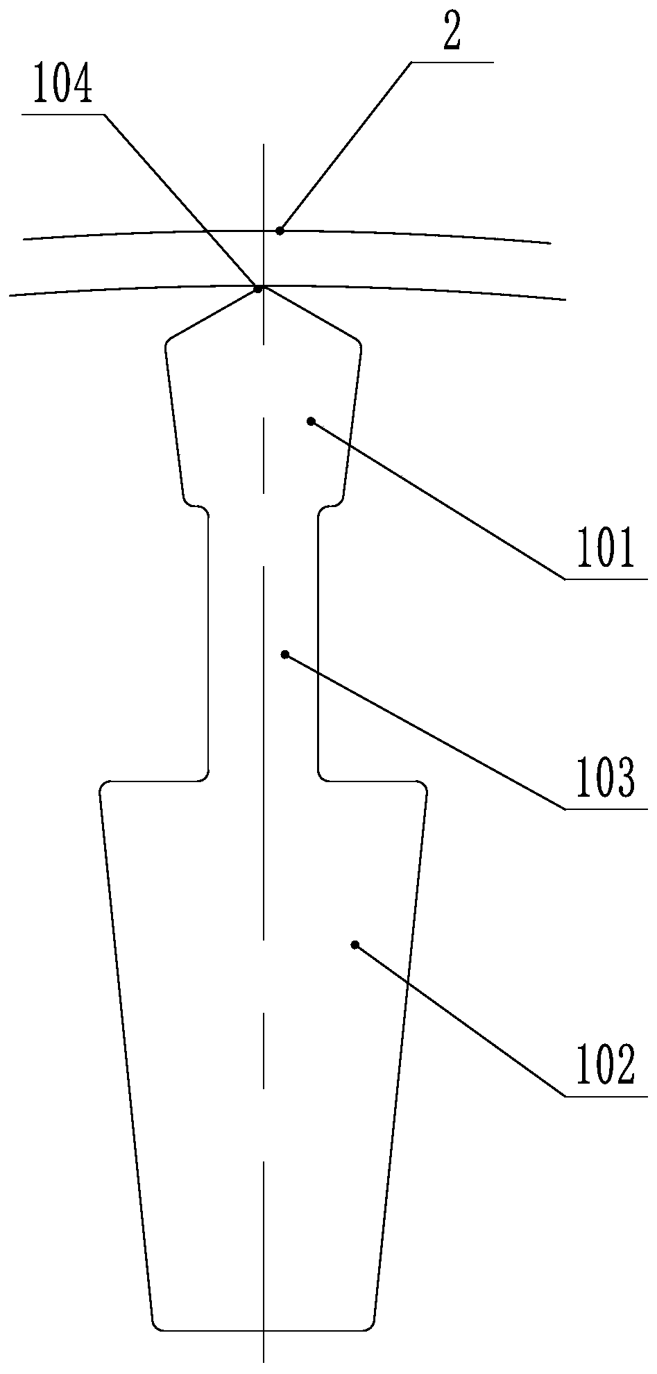 Motor rotor punching plate for deep groove type three-groove continuous structure