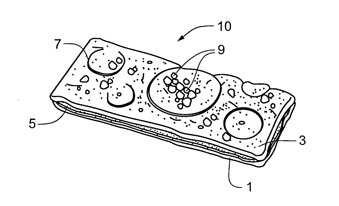 Laminated baked snack bar