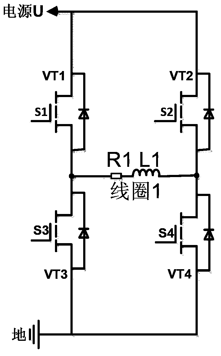 Three-dimensional spatial vector based switch power amplifier of magnetic bearing system