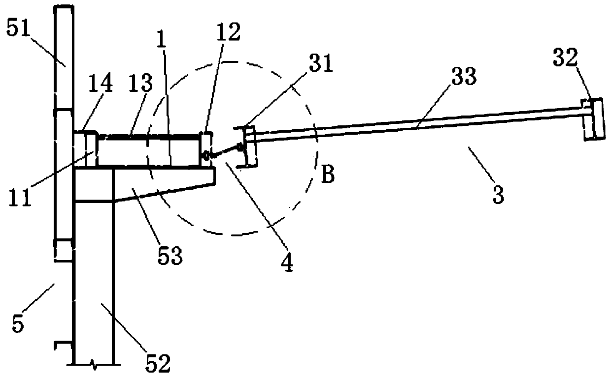 Elastic wind-resistant supporting system