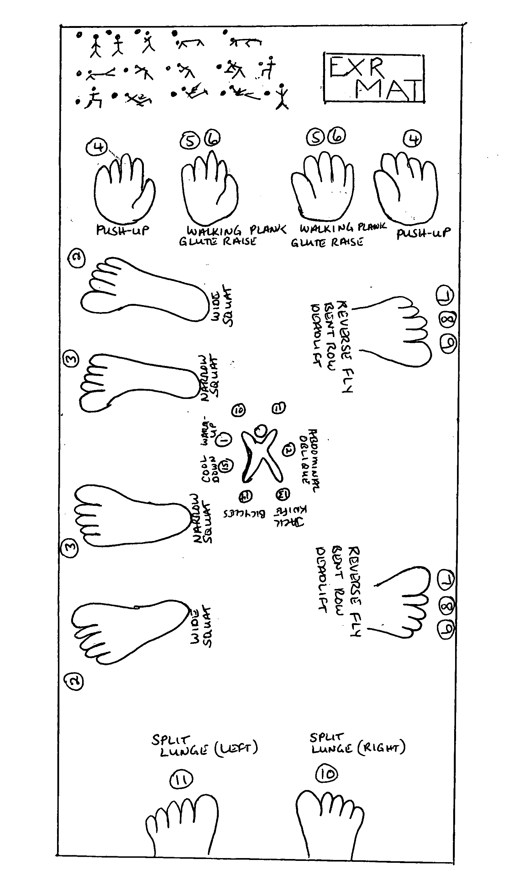 Exercise mat with integral visual and audio instruction aid